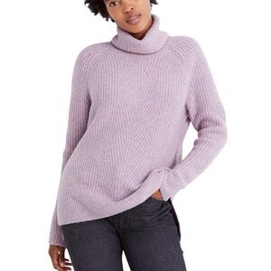 Madewell‎ XS Mercer Turtleneck Sweater Coziest Yarn Heather Wisteria Ultrasoft